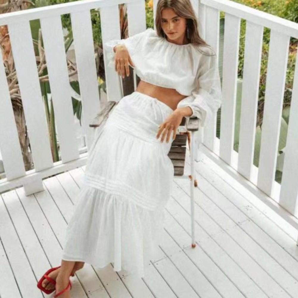Charlie Holiday NWT White Monica Skirt & Harriet Top Sz L
